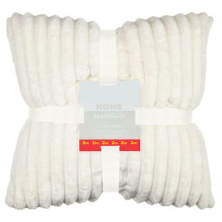 Stripe Faux Fur Cushion 2pk - Cream