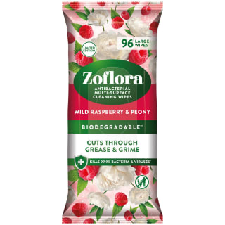 Zoflora Antibacterial Cleaning Wipes 96pk - Wild Raspberry & Peony