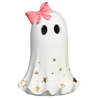 Light Up Ghost with Pink Bow