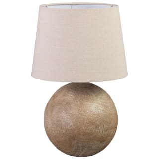 Round Wood Look Lamp