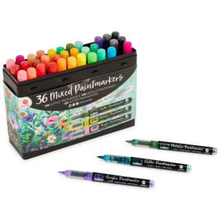 DecoTime Mixed Twin Markers Tray 36pk