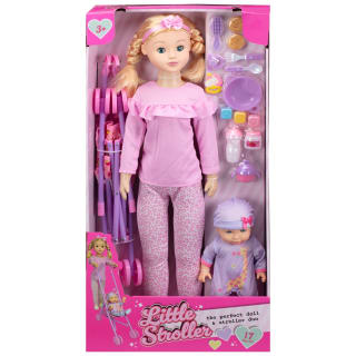 Little Stroller Doll Playset