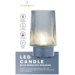 Restore Glass LED Candle with Speaker