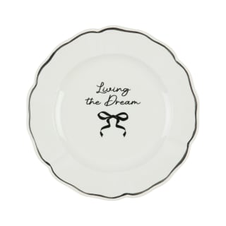 Black Bow Slogan Plate