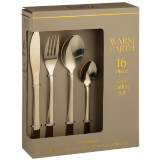 Warm Earth Gold Cutlery Set 16pc