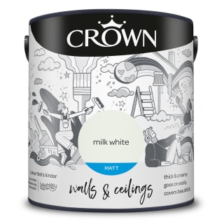 Crown Matt Emulsion Paint 2.5L - Milk White