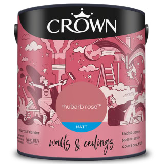 Crown Matt Emulsion Paint 2.5L - Rhubarb Rose