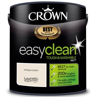 Crown Easyclean Matt Emulsion Paint 2.5L - Antique Cream