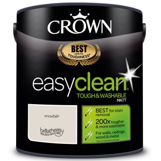 Crown Easyclean Matt Emulsion Paint 2.5L - Snowfall