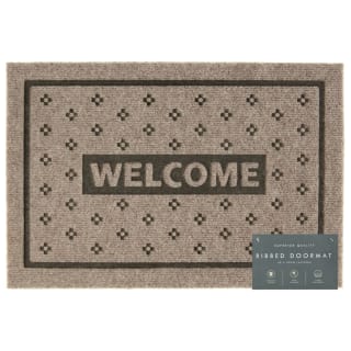Welcome Ribbed Doormat - Natural