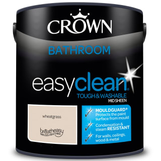 Crown Easyclean Bathroom Mid Sheen Emulsion 2.5L - Wheatgrass