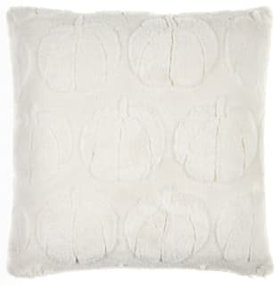 Faux Fur Pumpkin Cushion