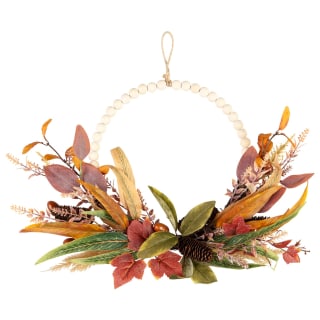 Autumn Acorn Beaded Hoop Wreath