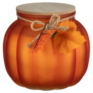 Large Glass Pumpkin Candle