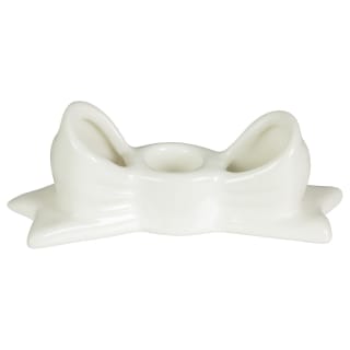 Ceramic Bow Dinner Candle Holder - Cream
