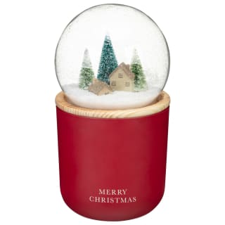 Large Snow Globe Candle - Red