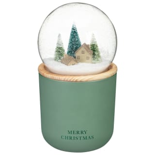 Large Snow Globe Candle - Green