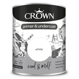 Crown Wood & MDF Primer & Undercoat 750ml - White