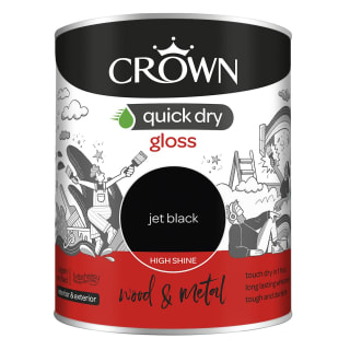 Crown Quick Dry Gloss 750ml - Jet Black