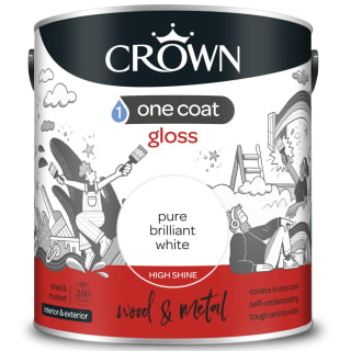 Crown One Coat Gloss 2.5L - Pure Brilliant White