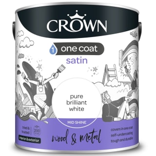 Crown One Coat Satin 2.5L - Pure Brilliant White