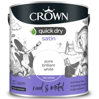 Crown Quick Dry Satin 2.5L - Pure Brilliant White
