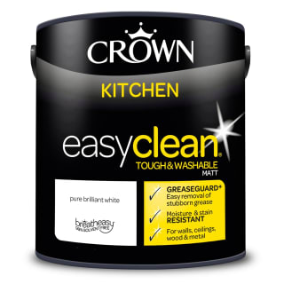 Crown Easyclean Kitchen Matt Emulsion 2.5L - Pure Brilliant White