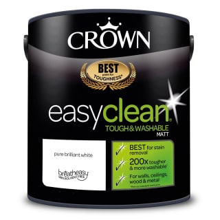 Crown Easyclean Matt Emulsion 2.5L - Pure Brilliant White