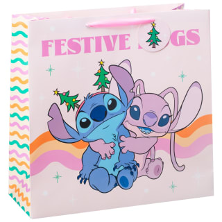Stitch Giant Christmas Gift Bag - Pink