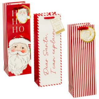 Santa Bottle Bags 3pk