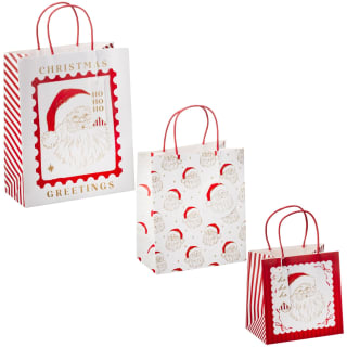 Santa Gift Bags 3pk