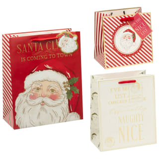 Santa Gift Bags 3pk