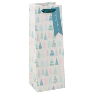 Christmas Foliage Bottle Bag - Christmas Trees