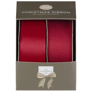 All Wrapped Up Christmas Ribbon 2m 2pk - Red