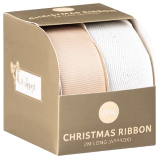 All Wrapped Up Ribbon 2m 2pk - Champagne