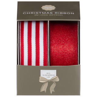 All Wrapped Up Ribbon 2m 2pk - Striped