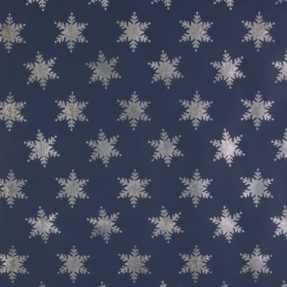 Navy Hot Foil Wrapping Paper 3m - Snowflakes