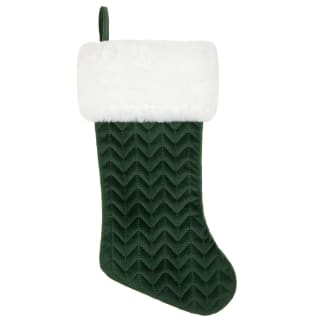 Chevron Christmas Stocking - Green