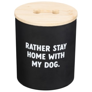 A Tale of Tails Dog Slogan Candle - Black