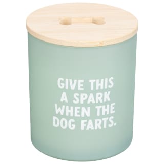 A Tale of Tails Dog Slogan Candle - Green