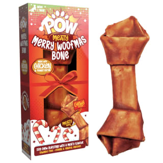 POW Meaty Merry Woofmas Bone - Chicken & Peanut Butter