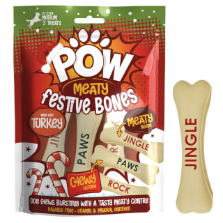 POW Meaty Festive Bones Dog Treats