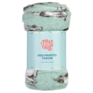 A Tale of Tails Dog Breeds Printed Throw