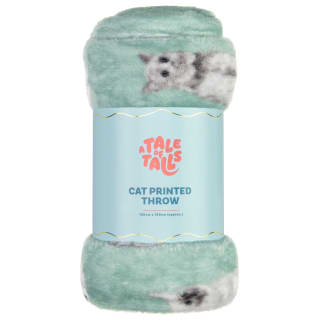 A Tale of Tails Cat Breeds Throw - Green