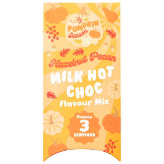 Pumpkin Season Hot Chocolate Sachets 3pk - Milk Choc Hazelnut Pecan