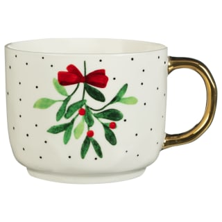 Mistletoe Metallic Handle Mug