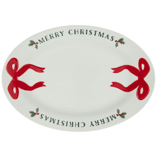 Bow 'Merry Christmas' Serving Plate