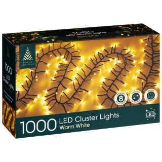 Christmas LED Cluster Lights 1000pk - Warm White