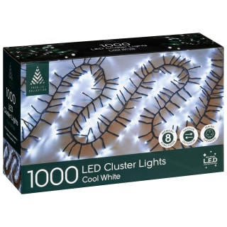 Christmas LED Cluster Lights 1000pk - Cool White