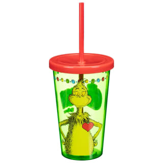Grinch Soda Cup with Straw